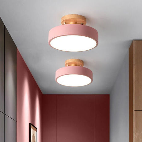 Scandinavische Ronde LED Semi-Inbouw Plafondlamp – Modern Design voor Woonkamers en Slaapkamers