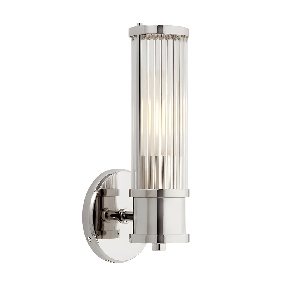 Moderne Wandlamp Cilindrisch Glas 1/2-Lichts Goud/Chroom - LED Sfeerverlichting voor Woonkamer & Slaapkamer