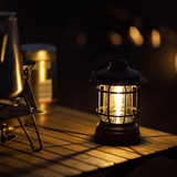 Draagbare Retro Campingleucht - VintageGlow, LED Campinglamp voor Outdoor, Tuin, en Avonturen