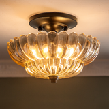 Semi Flush Mount Plafondlampen Parapluevormige Glazen Lamp