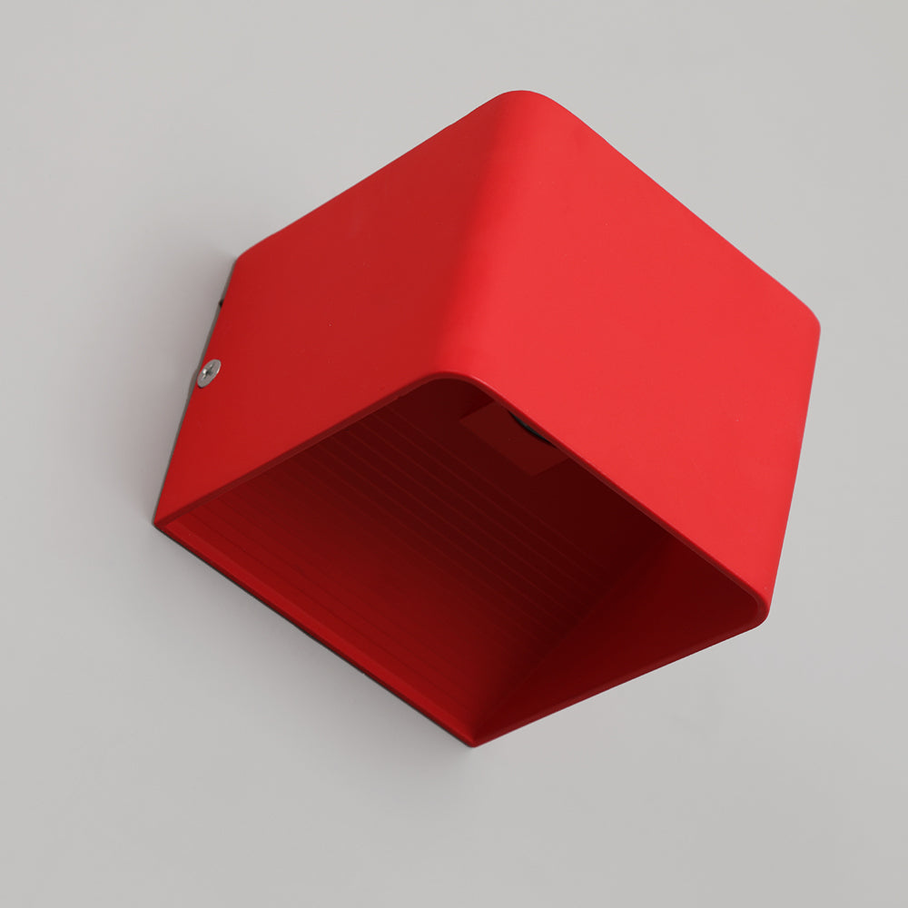 LumiBox - Vierkante LED Wandlamp | Modern Design in Zwart, Wit en Groen voor Slaapkamer en Woonkamer