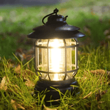 Draagbare Retro Campingleucht - VintageGlow, LED Campinglamp voor Outdoor, Tuin, en Avonturen