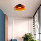 Middeleeuwse Flush Mount Glazen Plafondlamp