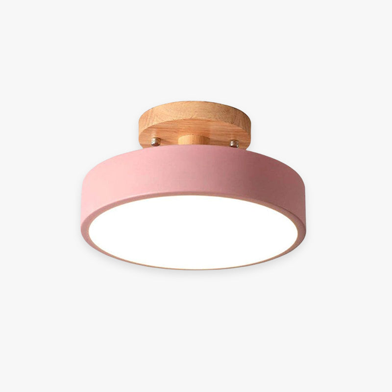 Stijlvolle LED Plafondlamp van Hout en Acryl voor Slaapkamer, Eetkamer en Woonkamer