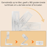 Draagbare Oplaadbare Telescopische Tafelventilator met Stil Ontwerp en Verstelbare Hoogte