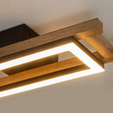 Houten Vierkante LED Plafondlamp