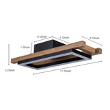 Houten Vierkante LED Plafondlamp