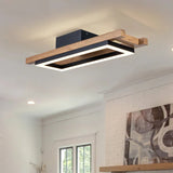 Houten Vierkante LED Plafondlamp