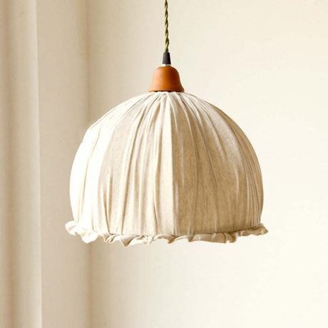 EcoLume - Minimalistische Scandinavische LED Hanglamp Beige Stoffen Kap, Verstelbaar voor Woonkamer en Eetkamer