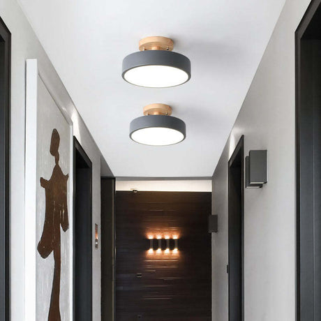 Stijlvolle LED Plafondlamp van Hout en Acryl voor Slaapkamer, Eetkamer en Woonkamer