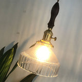 Rustieke Pendellamp met Ribbelglas - Industrieel Ontwerp