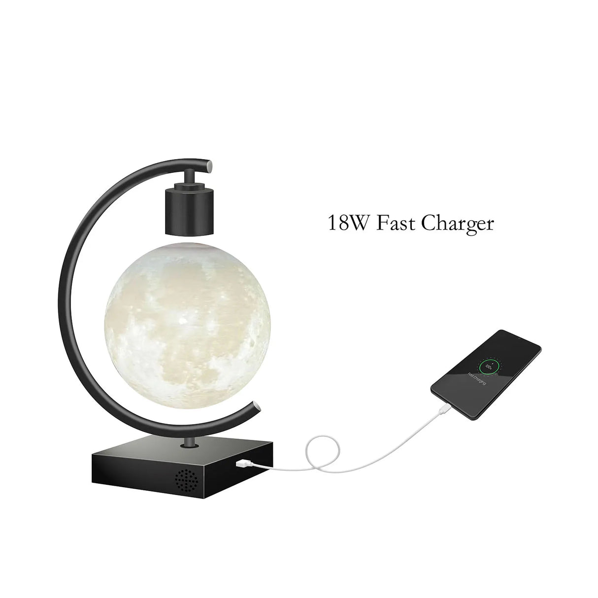 LunaFloat - Drijvende Maanlamp met LED Verlichting | Magisch Zwevende Tafellamp voor Sfeervolle Kamers