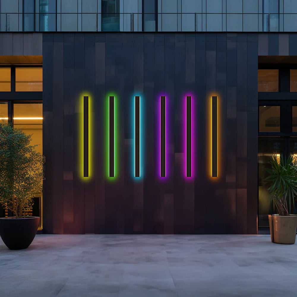 Zenith - Strakke LED Wandlampen Zwart Metaal voor Binnen en Buiten, Modern Design voor Tuin en Hal