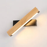 LinearLight - Moderne Roteerbare LED Wandlamp van Hout voor Slaapkamer en Leeshoeken | Minimalistisch Design