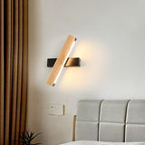 LinearLight - Moderne Roteerbare LED Wandlamp van Hout voor Slaapkamer en Leeshoeken | Minimalistisch Design