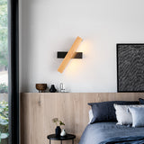 LinearLight - Moderne Roteerbare LED Wandlamp van Hout voor Slaapkamer en Leeshoeken | Minimalistisch Design