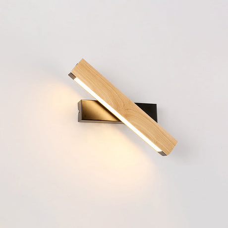 LinearLight - Moderne Roteerbare LED Wandlamp van Hout voor Slaapkamer en Leeshoeken | Minimalistisch Design