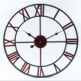 Grote Retro Wandklok van IJzer – Stille Beweging 40 cm voor Tijdloze Interieur Decoratie