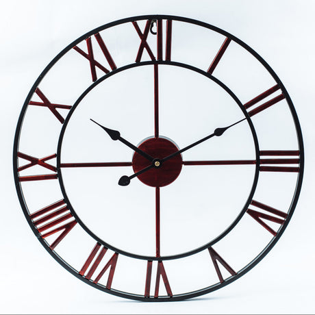 Grote Retro Wandklok van IJzer – Stille Beweging 40 cm voor Tijdloze Interieur Decoratie