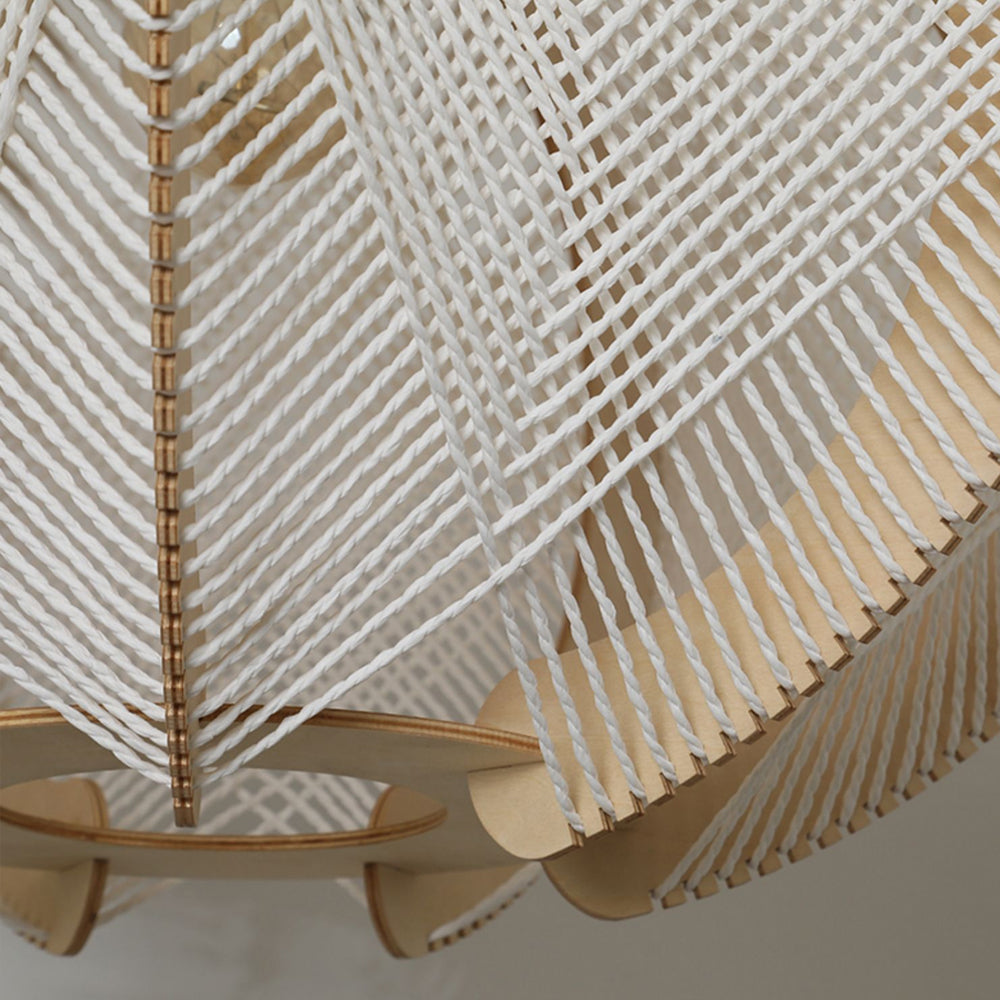 Mid-Century Scandinavische Houten Hanglampen