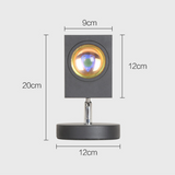 Retro Zonsondergang Projector Tafellamp | LED Licht met Kleurrijke Cirkelprojecties | Sfeerverlichting voor Elke Kamer
