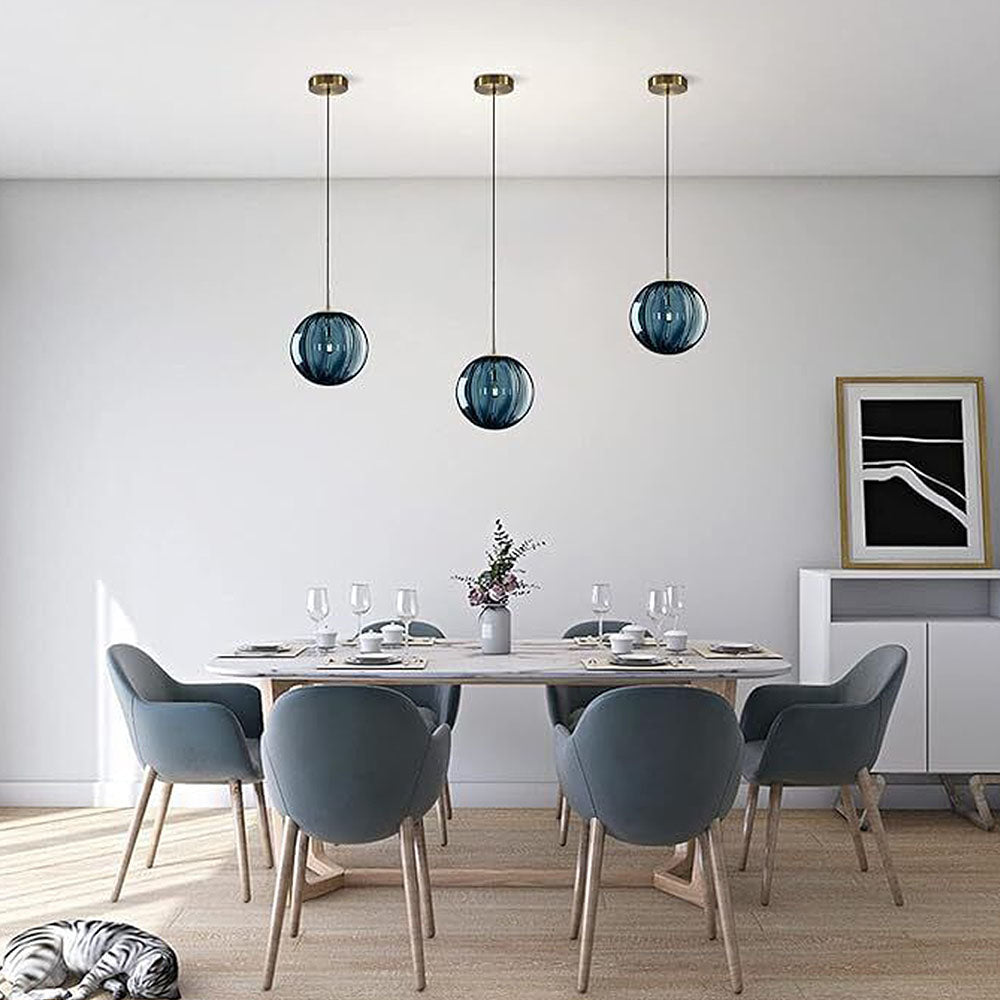 Nordic Minimalistische Moderne Waterpatroon Glazen Bol Hanglamp