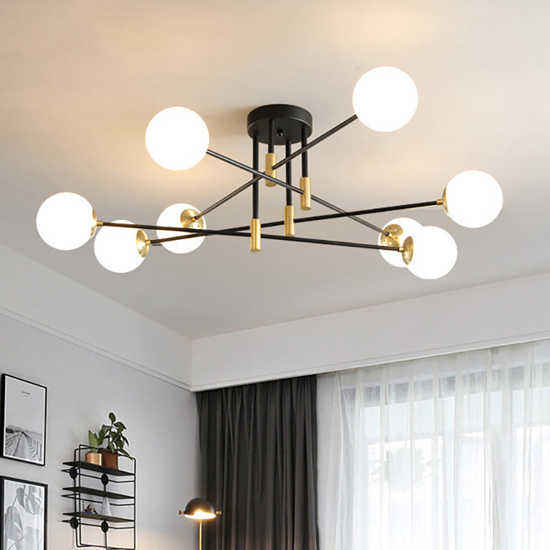 Stijlvolle Plafondlamp met Glazen Bollen