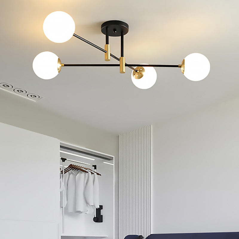 Stijlvolle Plafondlamp met Glazen Bollen