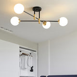 Stijlvolle Plafondlamp met Glazen Bollen