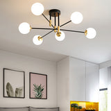 Stijlvolle Plafondlamp met Glazen Bollen