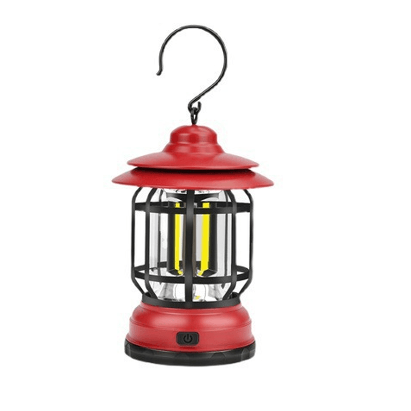 Draagbare Retro Campingleucht - VintageGlow, LED Campinglamp voor Outdoor, Tuin, en Avonturen