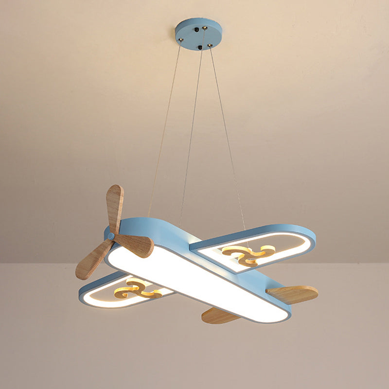 LED Kinderkamer Hanglamp - Vliegtuigvormig Kroonluchter Design voor Speelse Ruimtes