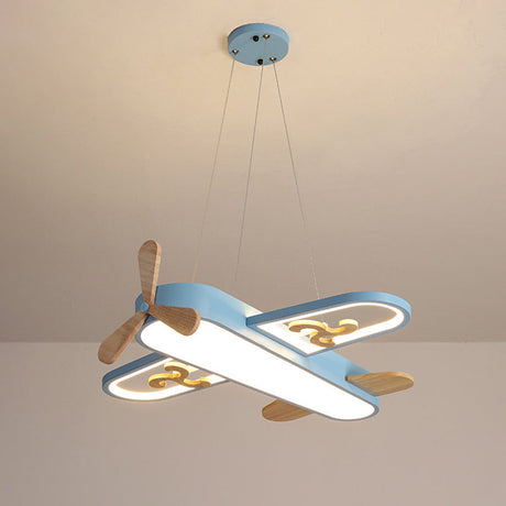 LED Kinderkamer Hanglamp - Vliegtuigvormig Kroonluchter Design voor Speelse Ruimtes