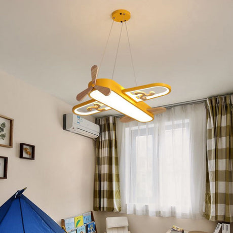 LED Kinderkamer Hanglamp - Vliegtuigvormig Kroonluchter Design voor Speelse Ruimtes