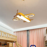 LED Kinderkamer Hanglamp - Vliegtuigvormig Kroonluchter Design voor Speelse Ruimtes