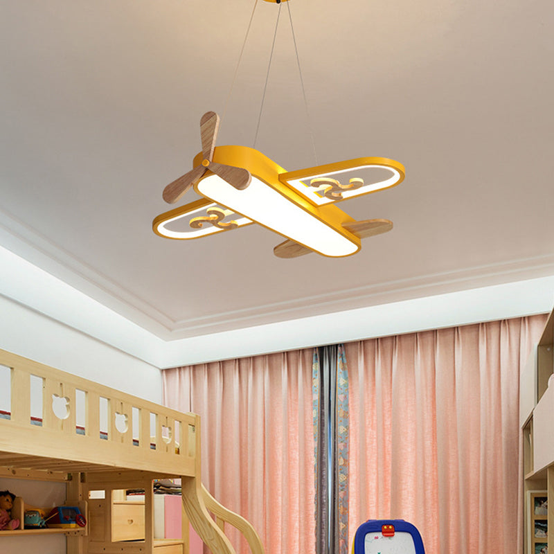 LED Kinderkamer Hanglamp - Vliegtuigvormig Kroonluchter Design voor Speelse Ruimtes