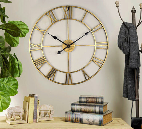 Grote Retro Wandklok van IJzer – Stille Beweging 40 cm voor Tijdloze Interieur Decoratie