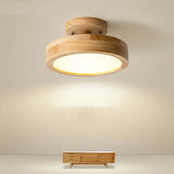 Stijlvolle LED Plafondlamp van Hout en Acryl voor Slaapkamer, Eetkamer en Woonkamer