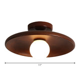 Plafondlamp Cirkelvormig Minimalistisch Hout 1 Lichtpunt