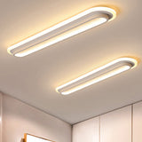 Moderne Ovale LED Plafondlamp - Zwart/Wit met Acryl Diffuser voor Slaapkamer en Woonkamer