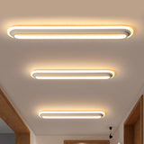 Moderne Ovale LED Plafondlamp - Zwart/Wit met Acryl Diffuser voor Slaapkamer en Woonkamer