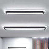 Moderne Ovale LED Plafondlamp - Zwart/Wit met Acryl Diffuser voor Slaapkamer en Woonkamer