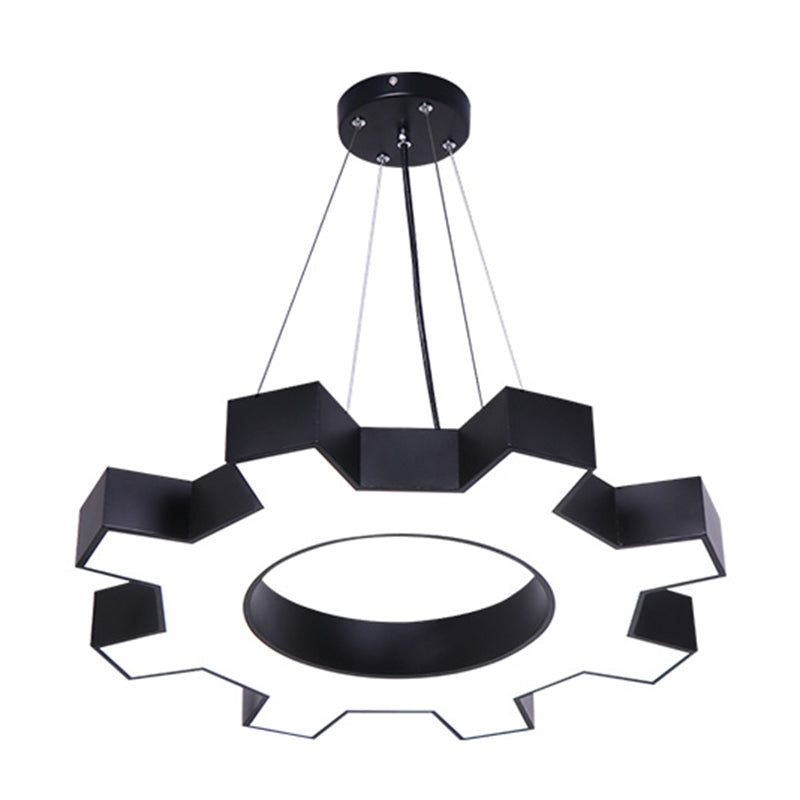 Gear Shaped Gym Hanglamp - Industriële LED Hanglamp met Metallic Afwerking voor Moderne Gyms en Sportzalen