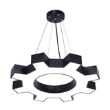 Gear Shaped Gym Hanglamp - Industriële LED Hanglamp met Metallic Afwerking voor Moderne Gyms en Sportzalen