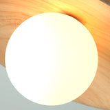 Moderne Houten Plafondlamp - Semi-Flush Mount 1-Licht voor Gang en Hal