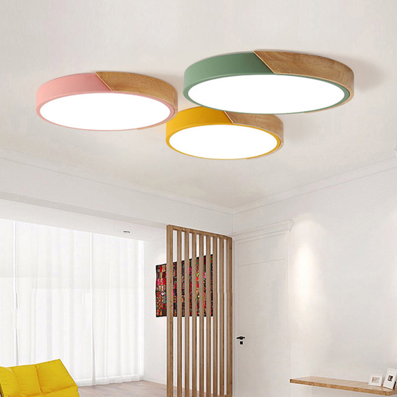 Moderne LED Plafondlamp voor Slaapkamer - Energiezuinige Acryl en Metaal Inbouwlamp, Diverse Kleuren
