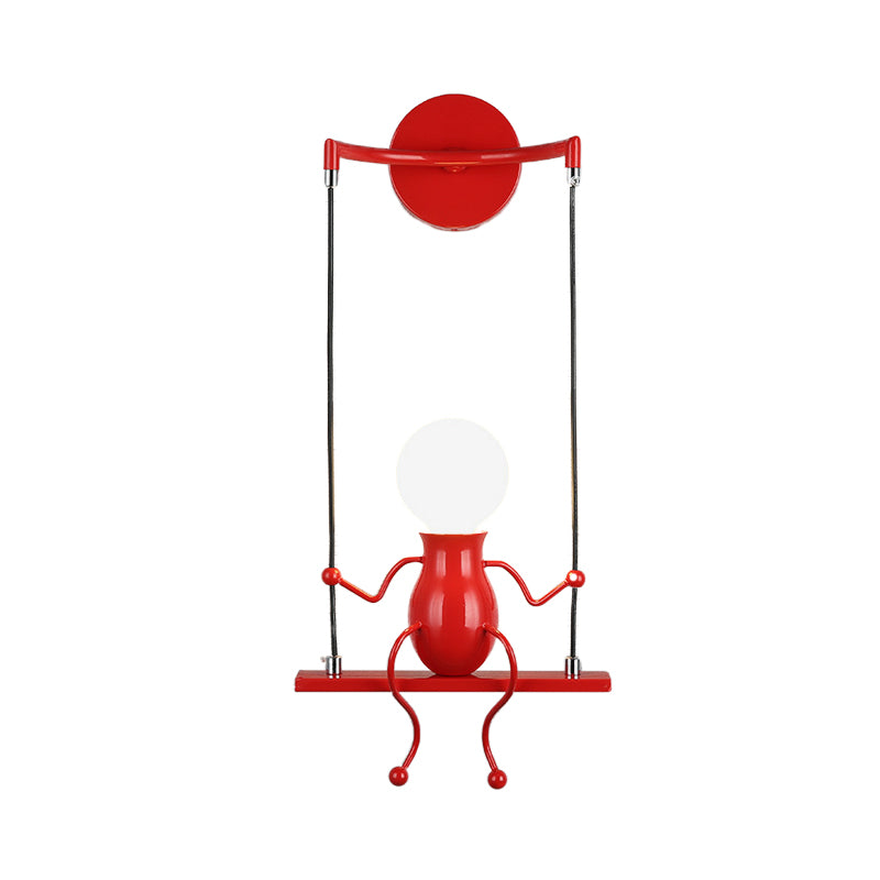 SwingDesign - Unieke Wandlamp met Schommelend Figuur, Modern en Speels Design voor Kinderkamer of Woonruimte