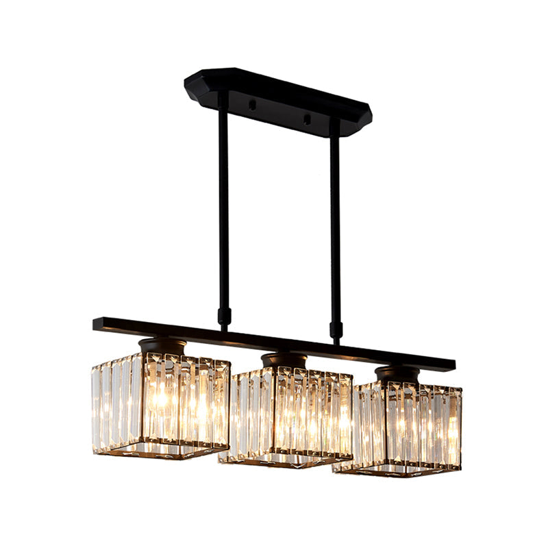 Moderne Vierkante Hanglamp Met Kristal Voor Eetkamer