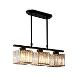 Moderne Vierkante Hanglamp Met Kristal Voor Eetkamer