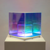 Moderne LED Tafellamp - Concentric Cube met RGB Kleurverlichting voor Stijlvol Interieur